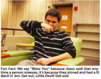 Guy Who Just Sneezed Three Times Not Getting Another "Bless You"