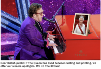 Elton John Back To Rehearsing “Candle In The Wind” After Seeing The Queen Lately